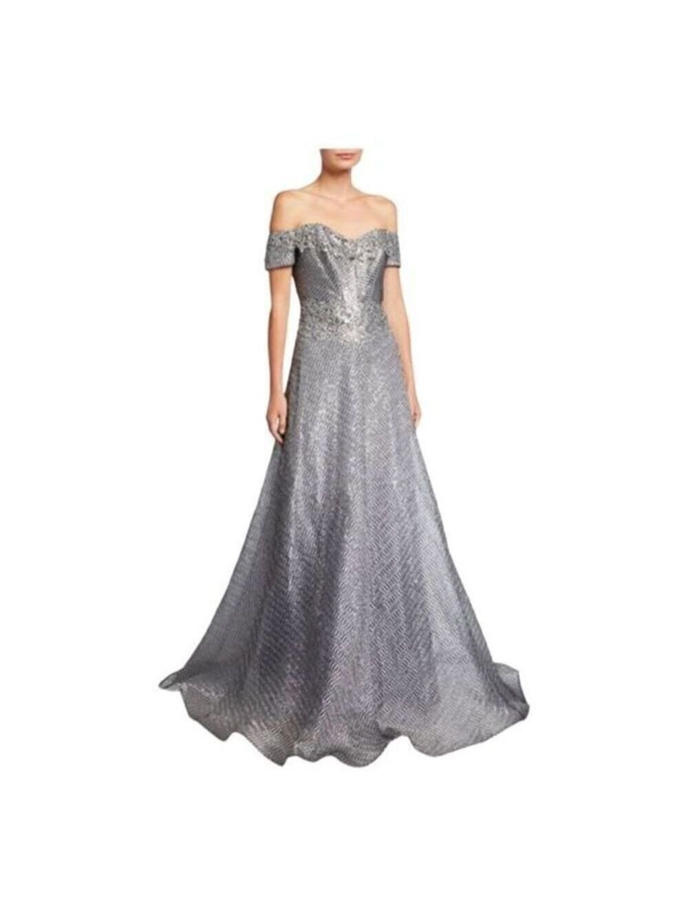 RENE RUIZ Collection Corseted Tulle A-line gown with Cascading Skirt size 2 NWT - Picture 3 of 8